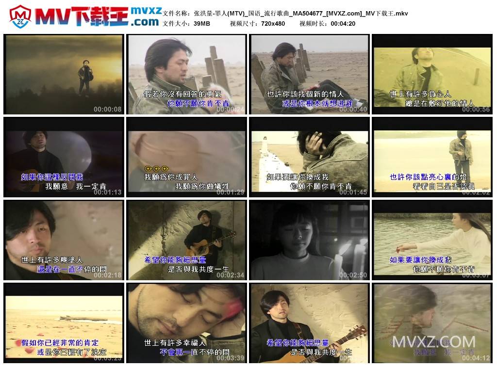 张洪量-罪人(MTV)_国语_流行歌曲_MA504677